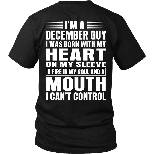 Limited Edition **December Guy Heart On Sleeve Back Print*** Shirts & Hoodies