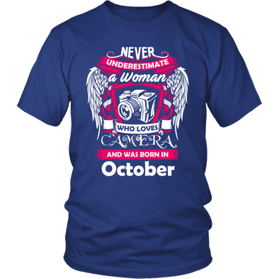 October Women Who Loves Camera Shirts, Hoodie & Tank