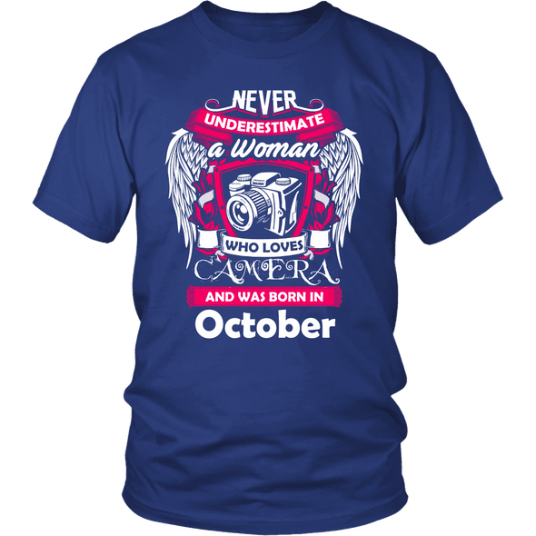 October Women Who Loves Camera Shirts, Hoodie & Tank