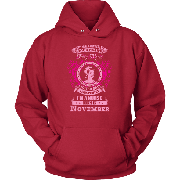 November Born Good Heart Nurse Shirt, Hoodie & Tank