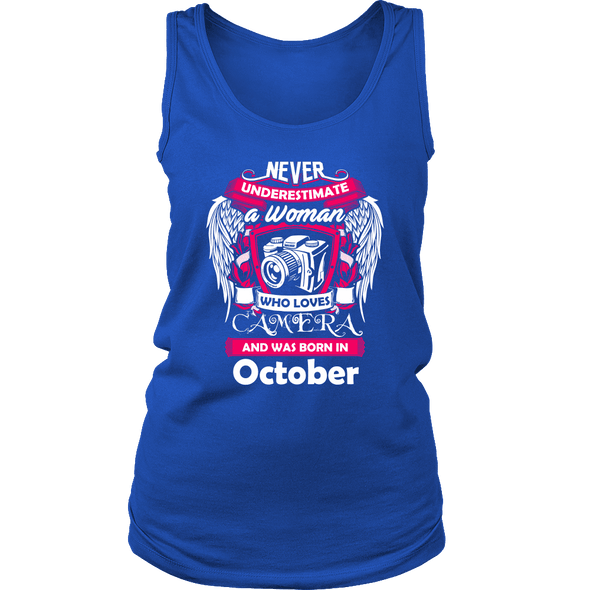 October Women Who Loves Camera Shirts, Hoodie & Tank