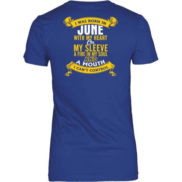 * Limited Edition Born In June With My Heart Back Print Shirt*