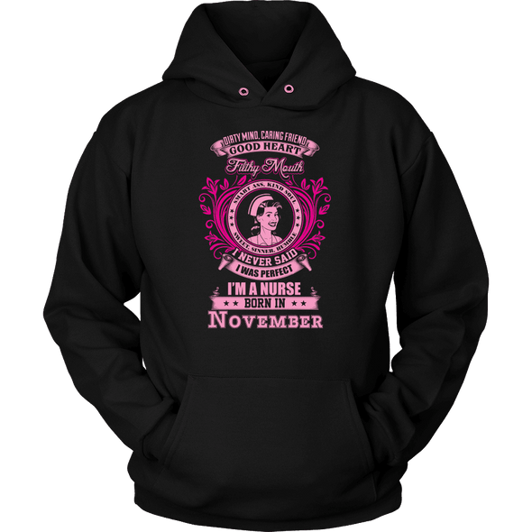 November Born Good Heart Nurse Shirt, Hoodie & Tank