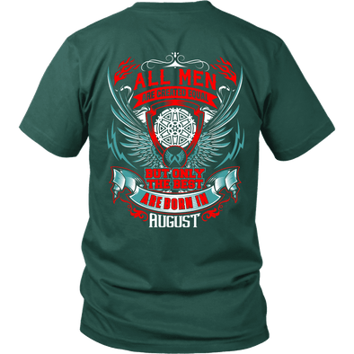 Best Men Are Born In August Back Print Shirt, Hoodie & Tank