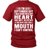 Limited Edition ***September Guy Heart On Sleeve Back Print*** Shirts