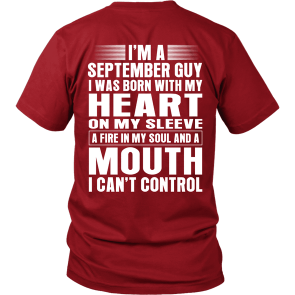 Limited Edition ***September Guy Heart On Sleeve Back Print*** Shirts