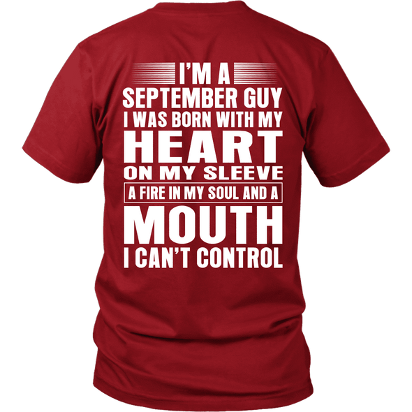 Limited Edition ***September Guy Heart On Sleeve Back Print*** Shirts