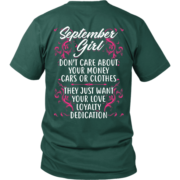 Limited Edition ***September Girl Don't Care About Money*** Shirts & Hoodies