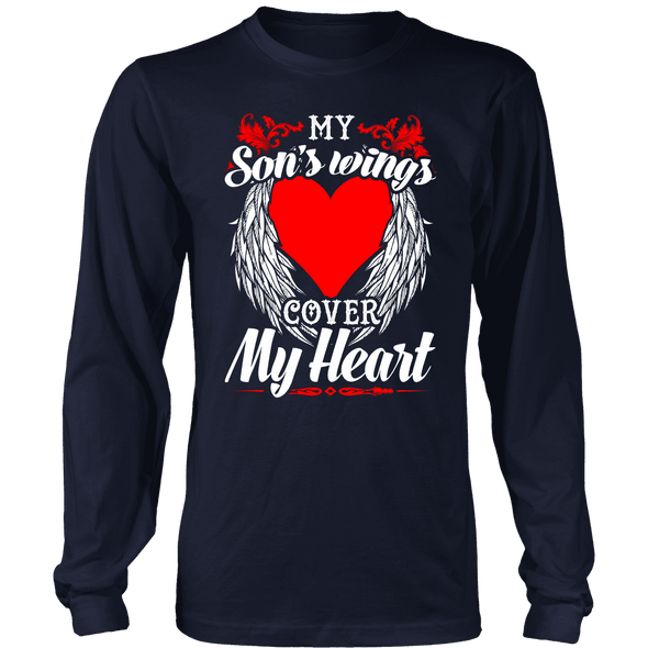 My Sons Wings Cover My Heart Shirts, Hoodie & Tank