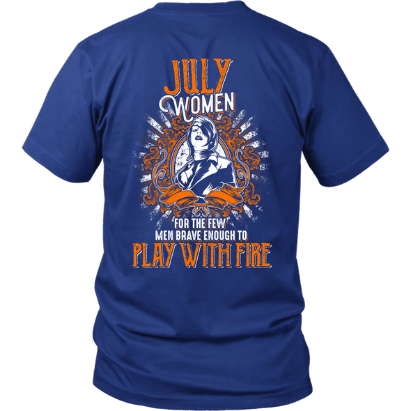 Limited Edition July Women Play With Fire Back Print Shirt