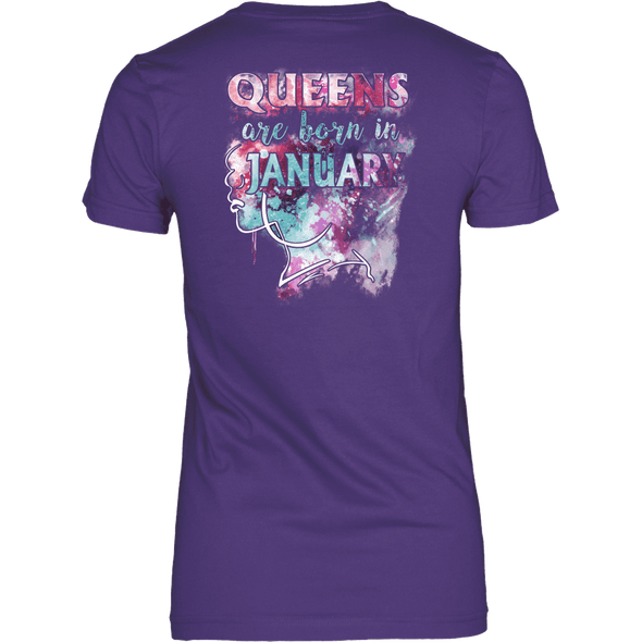 **Limited Edition** January Born Queens Back Print Shirt