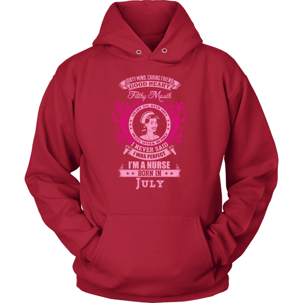 July Born Good Heart Nurse Shirt, Hoodie & Tank