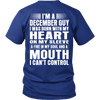 Limited Edition **December Guy Heart On Sleeve Back Print*** Shirts & Hoodies