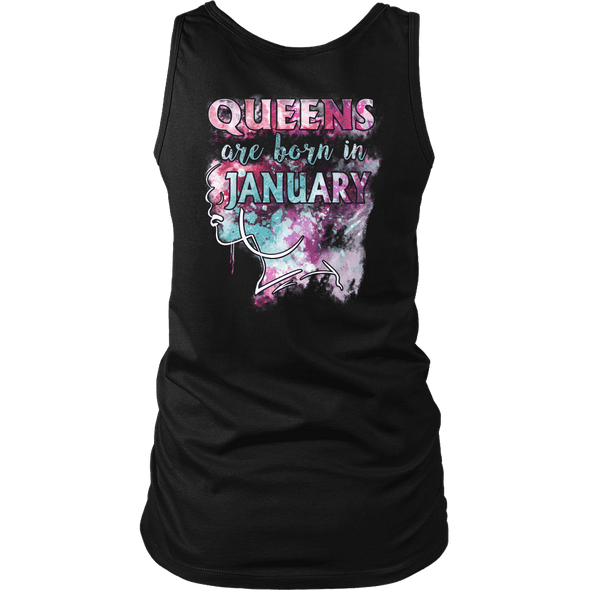 **Limited Edition** January Born Queens Back Print Shirt