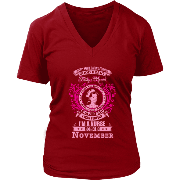 November Born Good Heart Nurse Shirt, Hoodie & Tank