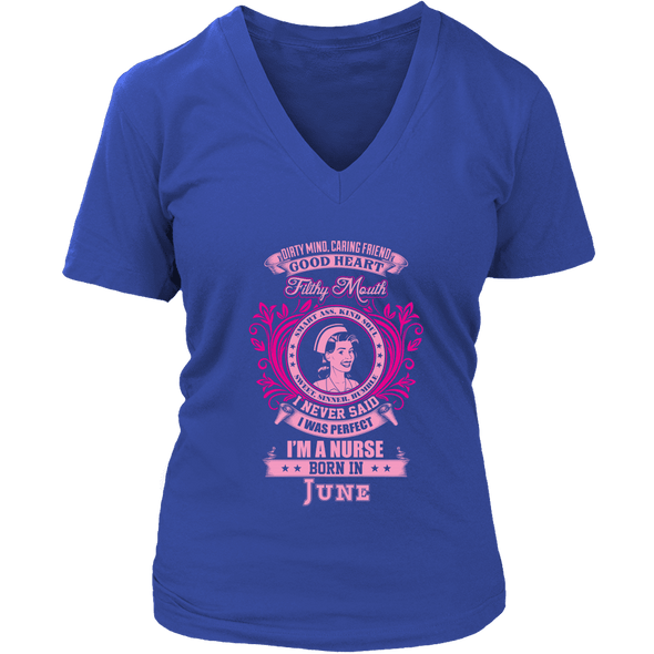 June Born Good Heart Nurse Shirt, Hoodie & Tank