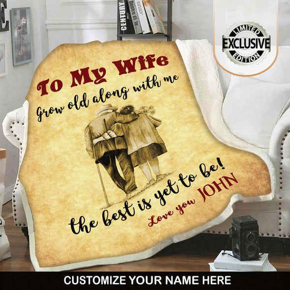 To My Wife Personalized Blanket