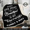 Every Love Story Personalized Couple Fleece Blanket