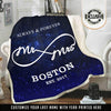 Mr & Mrs. Personalized Galaxy Blanket With Name And Wedding Year