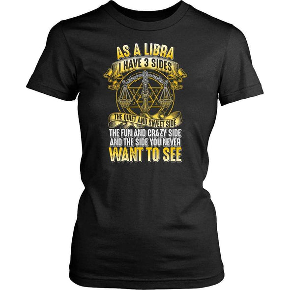 As Libra I Have 3 Sides Yellow Print Shirt, Hoodie & Tank