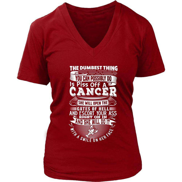 T-shirt - CANCER DUMBEST THING WOMAN SHIRT