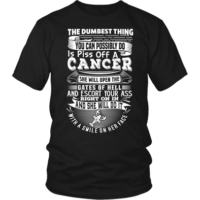T-shirt - CANCER DUMBEST THING WOMAN SHIRT