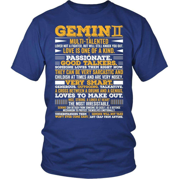 T-shirt - GEMINI LONG QUOTES SHIRT