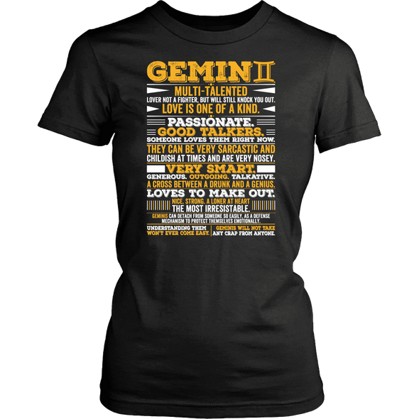 T-shirt - GEMINI LONG QUOTES SHIRT