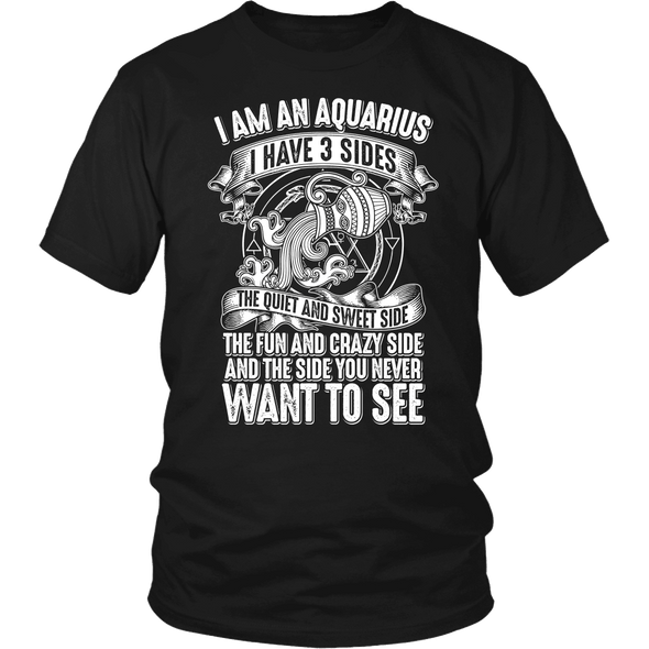 T-shirt - I HAVE 3 SIDES - AQUARIUS SHIRT
