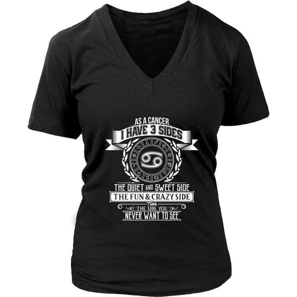 T-shirt - I HAVE 3 SIDES - CANCER SHIRT