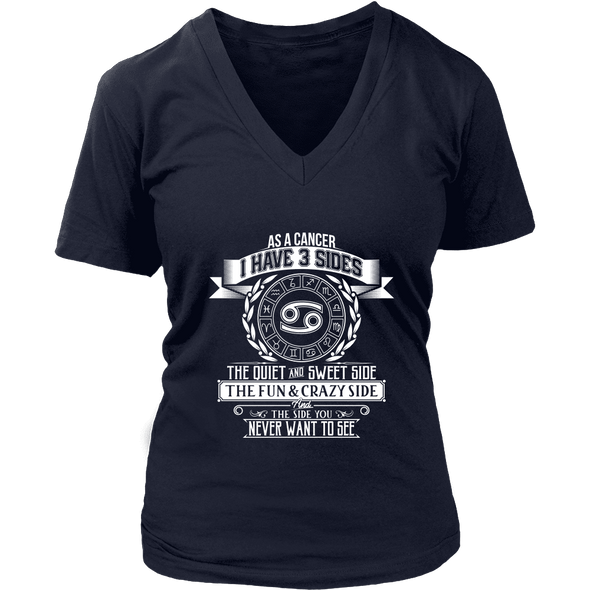 T-shirt - I HAVE 3 SIDES - CANCER SHIRT