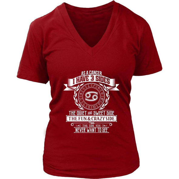 T-shirt - I HAVE 3 SIDES - CANCER SHIRT