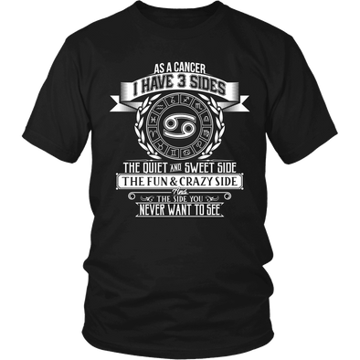 T-shirt - I HAVE 3 SIDES - CANCER SHIRT