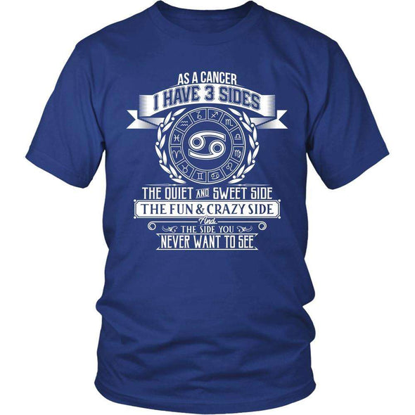 T-shirt - I HAVE 3 SIDES - CANCER SHIRT
