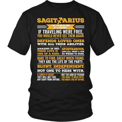 T-shirt - SAGITTARIUS LONG QUOTES SHIRT.