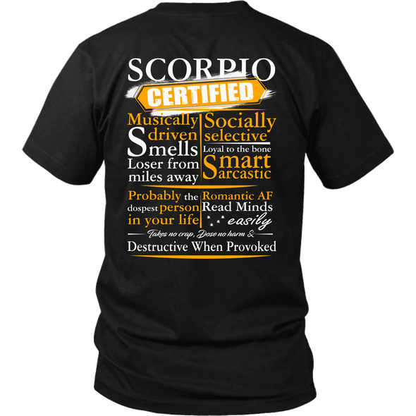 Limited Edition ***Scorpio Certified Back Print*** Shirts & Hoodies