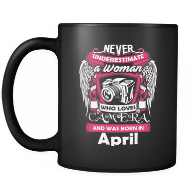 April Women Who Loves Camera Mug