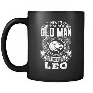 Leo Never Underestimate An Old Man Mug