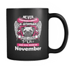 November Women Who Loves Pug Mug