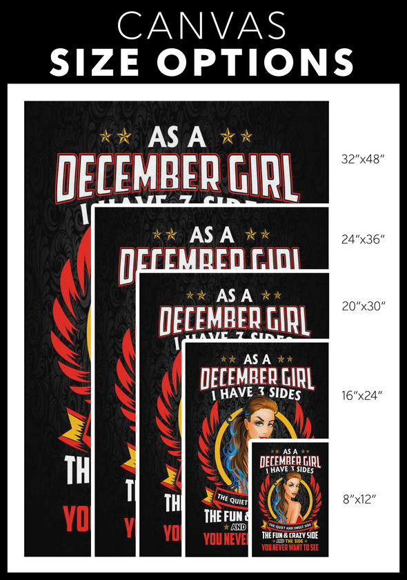 December Girl 3 - Sided Canvas