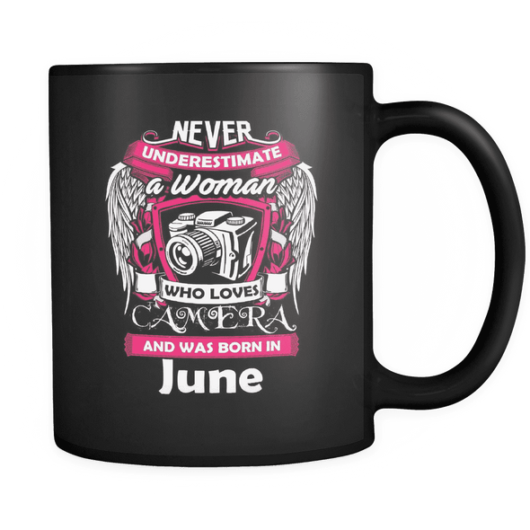 June Women Who Loves Camera Mug